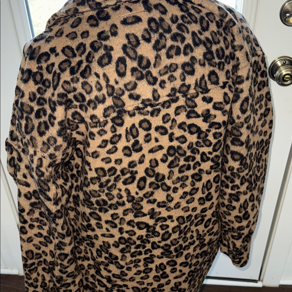 Wild Fable Leopard Print Teddy Jacket - Picture 4 of 4